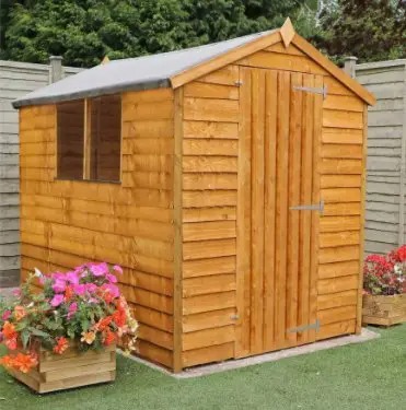 【Storage Shed】【BS】Mercia Wooden 8x6 ft Overlap Garden Shed