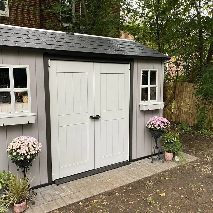 【Storage Shed】【BS】Oakland 11 ft. W x 7.5 ft. D Plastic Storage Shed