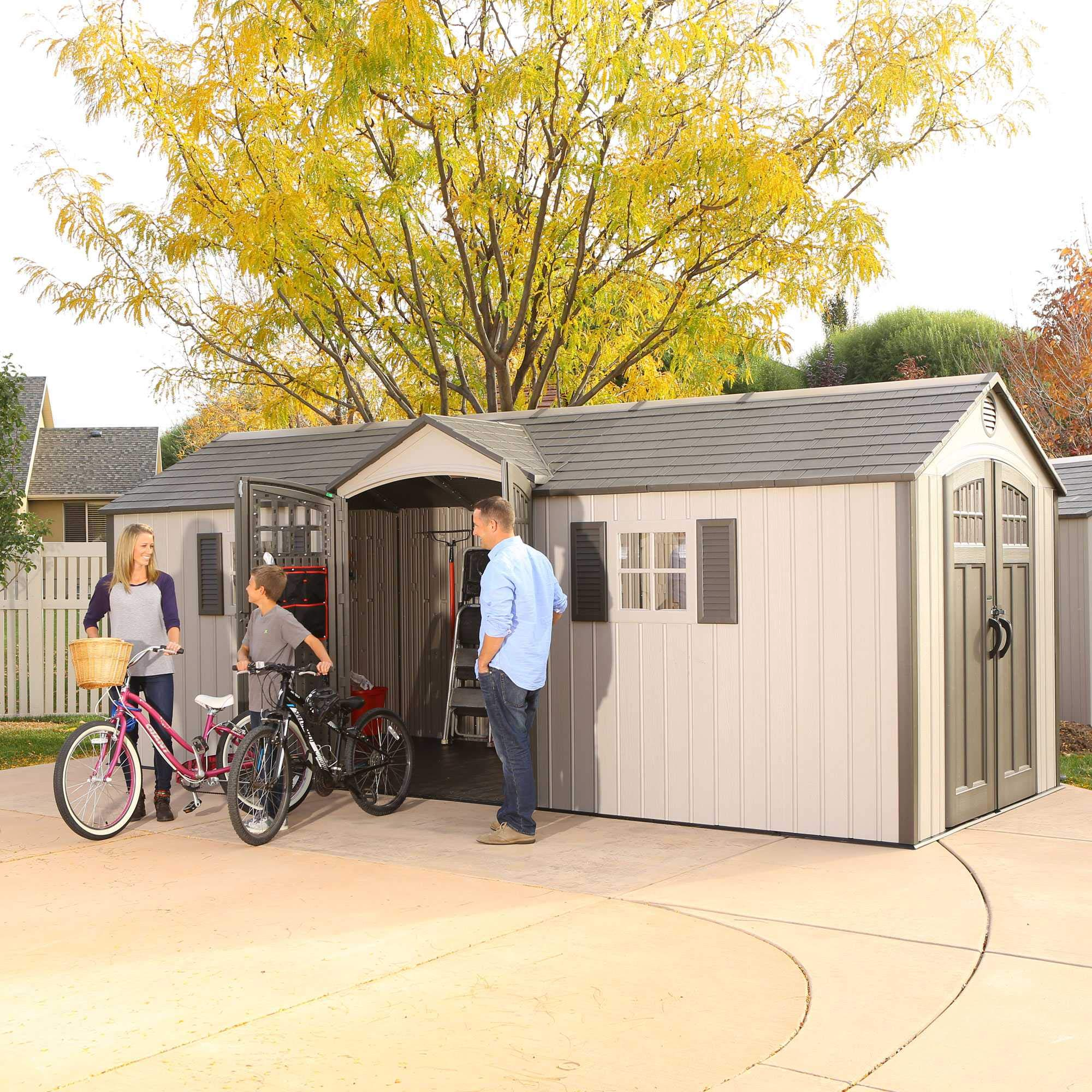 【Storage Shed】20 ft. W x 8 ft. D Plastic Storage Shed