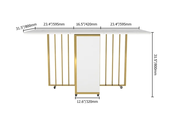 Modern Folding White Dining Table 63