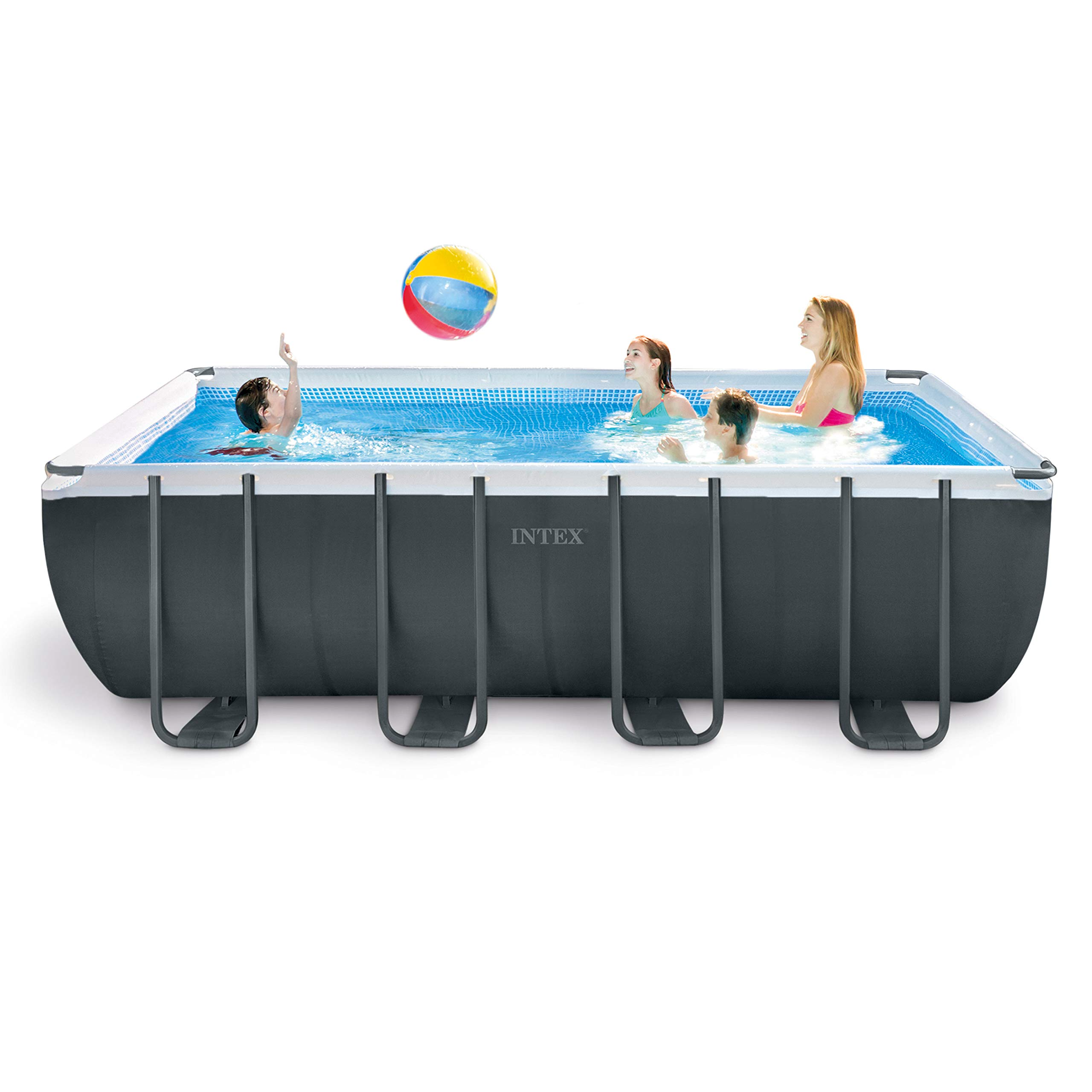 【Sports&Outdoors】INTEX Rectangular Ultra XTR Pool Set with Sand Filter Pump, Multi-Size