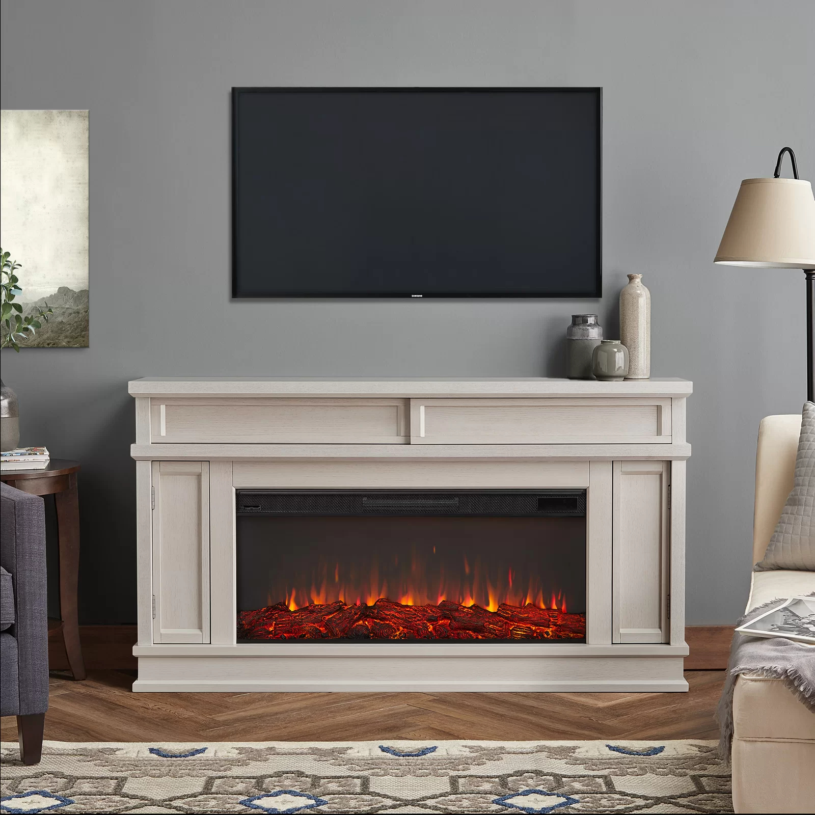 【Home Improvement】Torrey Landscape 60.13'' W Electric Fireplace