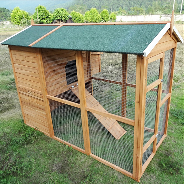 【Pet】Large Size Fir Wooden Waterproof Roof Green Chicken Coops