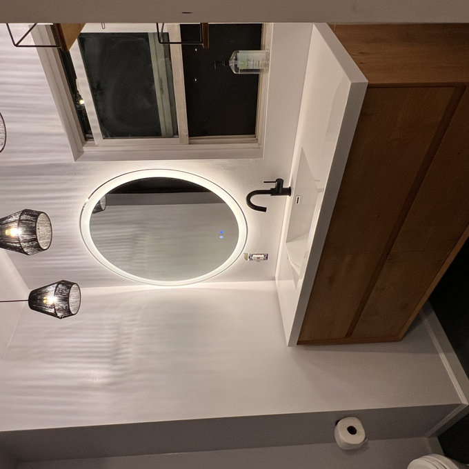 【Home Improvement】Modern & Contemporary Lighted Fog Free Round Bathroom / Vanity Mirror