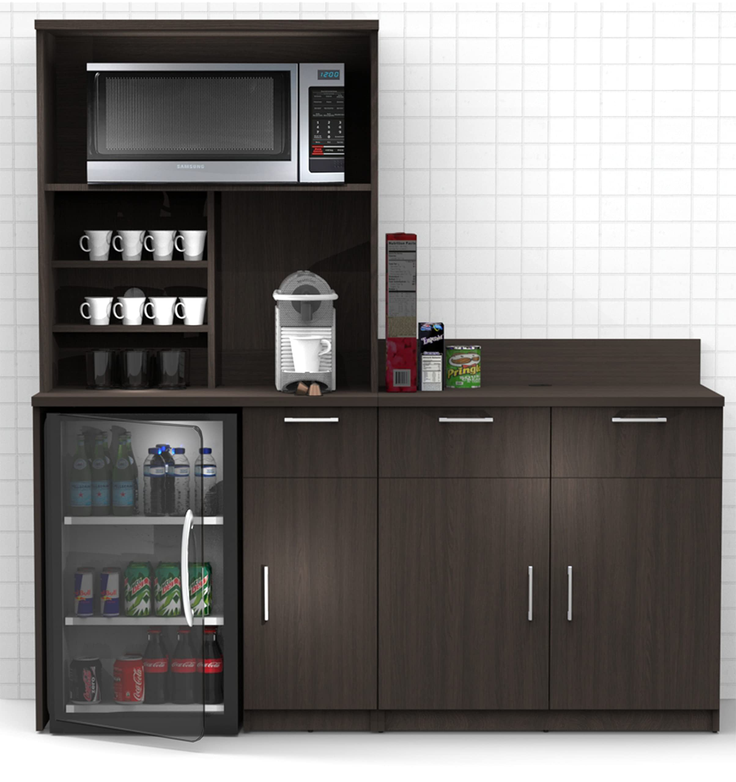 【Furniture】Coffee Break Lunch Room Furniture Buffet Model 2130 BREAKTIME 3 Piece Group Color Espresso