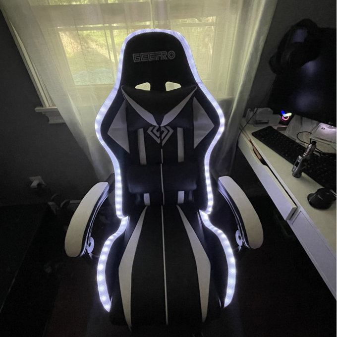 【Furniture】RGB PC & Racing Game Chair With Massage And Bluetooth