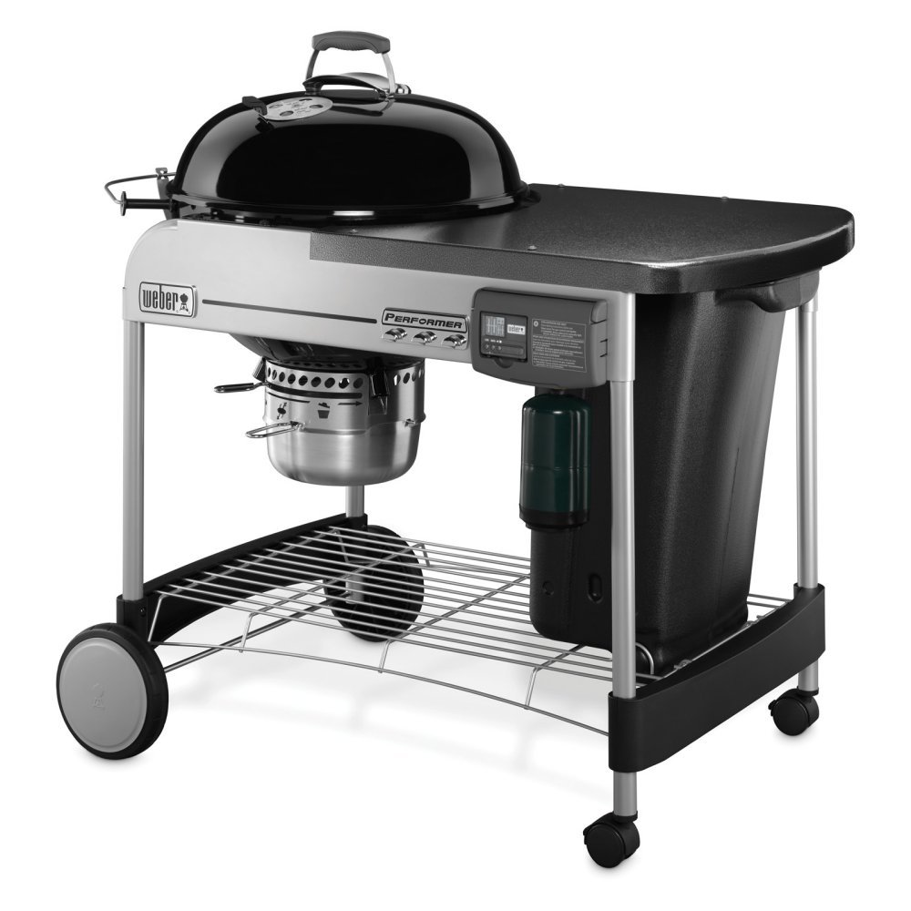 【Appliances】Weber Performer Deluxe Charcoal Grill, 22-Inch, Touch-N-Go Gas Ignition System