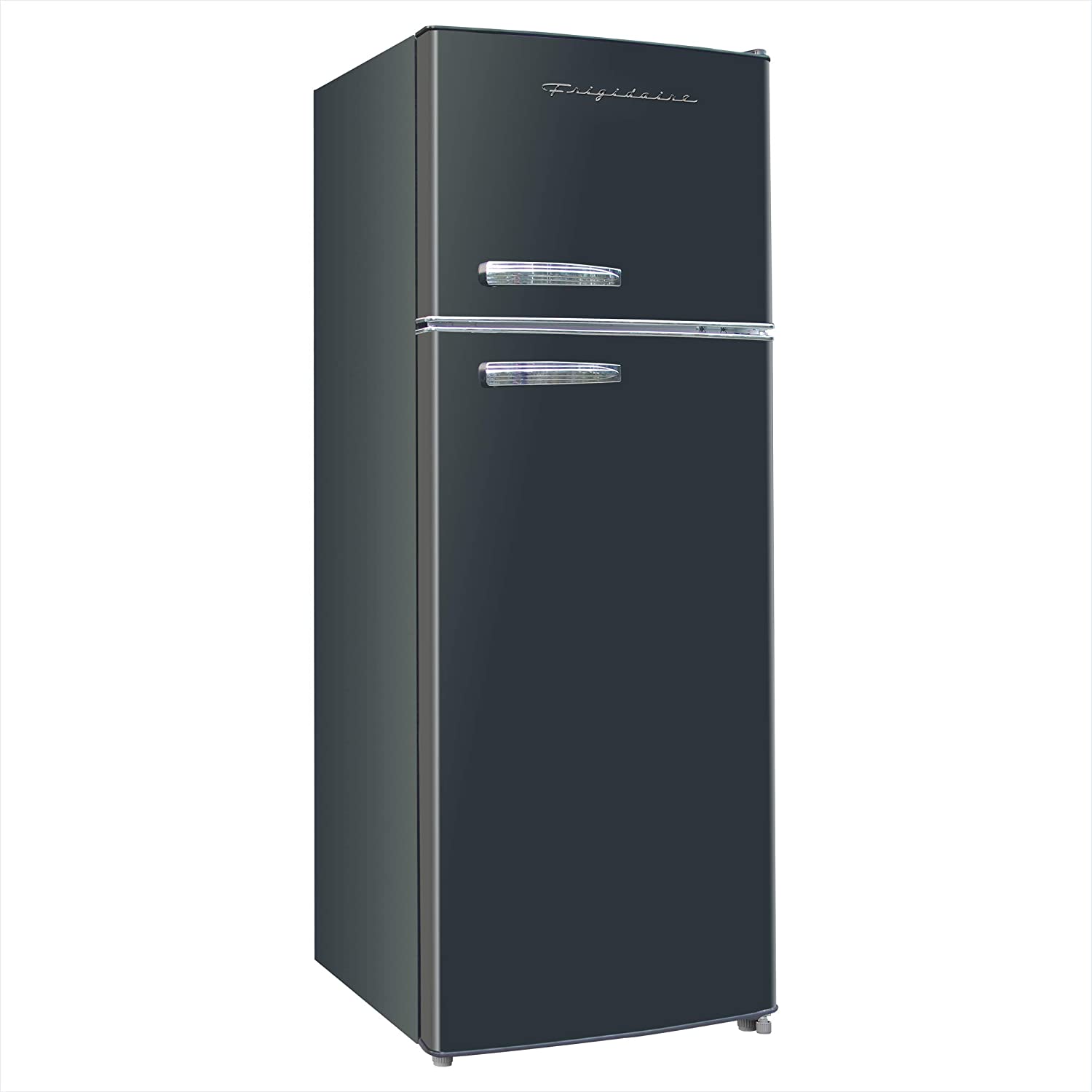 Frigidaire EFR753-PLATINUM EFR753, 2 Door Apartment Size Refrigerator with Freezer, Retro Chrome Handle, cu ft, Platinum Series, Stainless Steel, 7.5, Silver