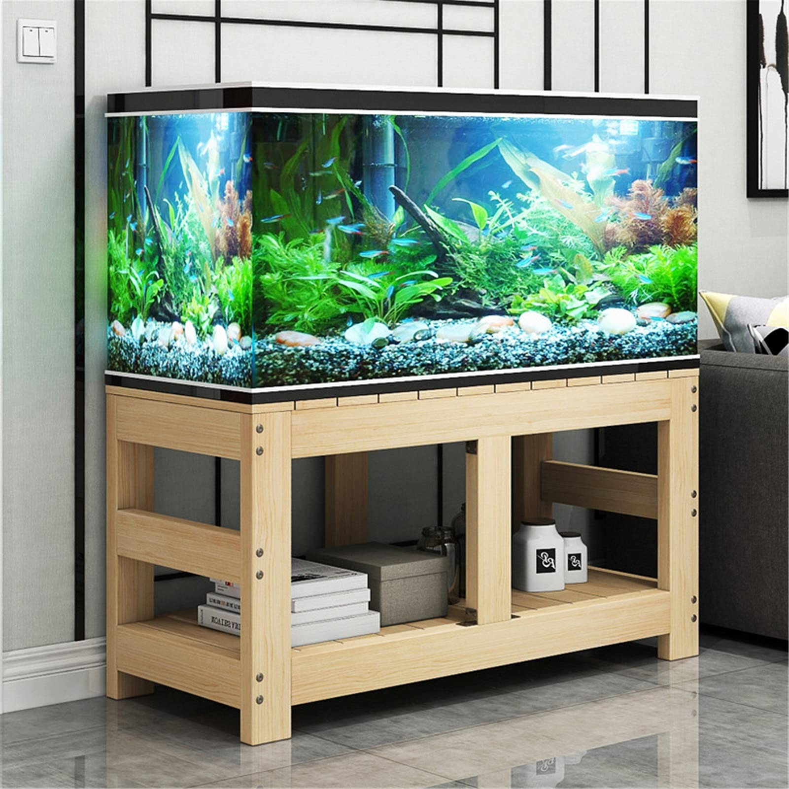 【Pet】Aquarium Bracket Solid Wood Fish Tank Fish Aquarium Rack