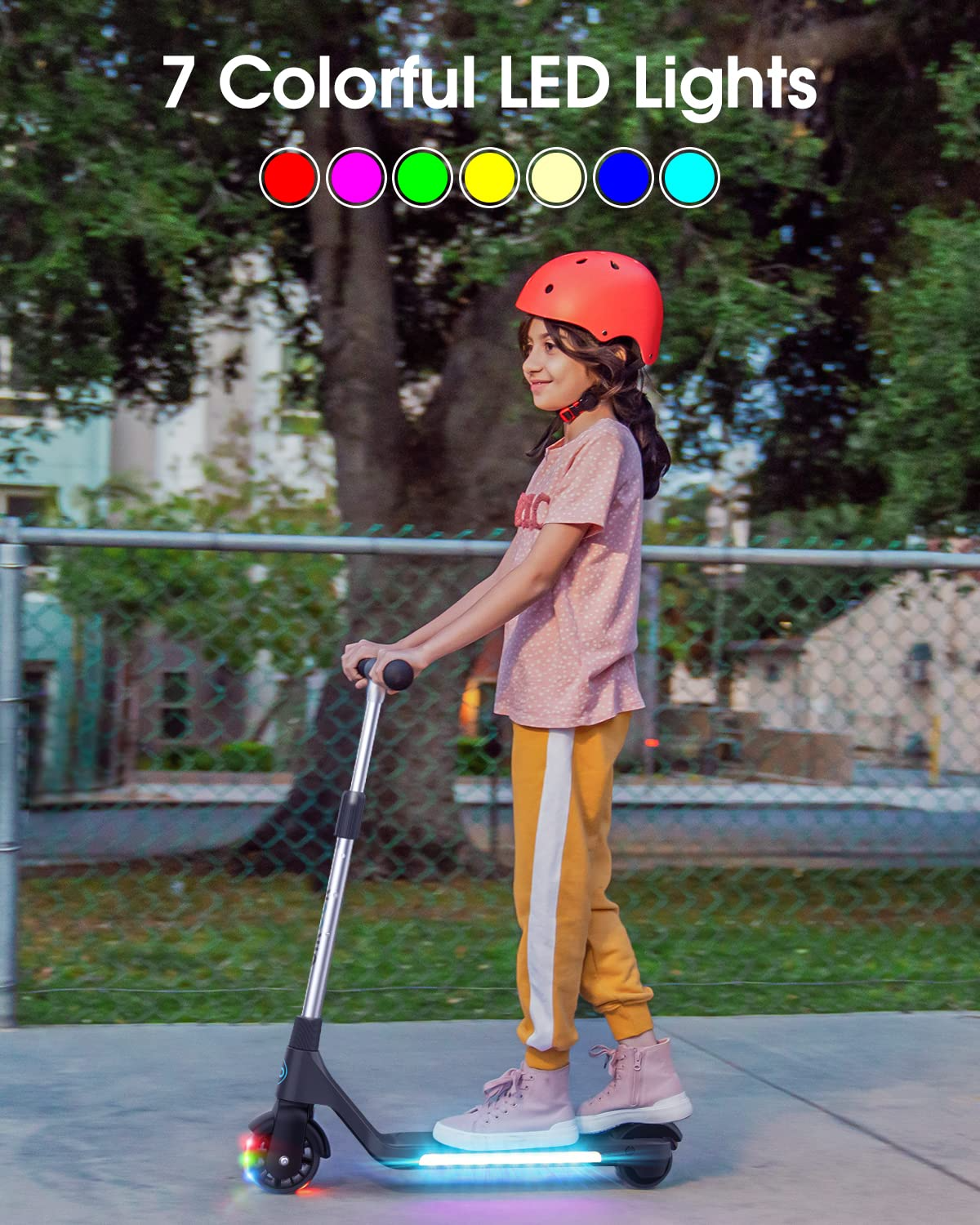 【Sports&Outdoors】Electric Scooter for Kids, Teens, Boys & Girls with Lightweight & Adjustable Handlebar