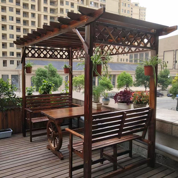 【Home&Garden】【BS】Outdoor courtyard log cabin pavilion