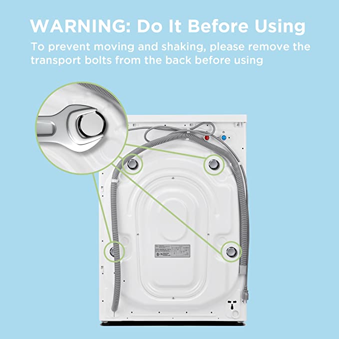 COMFEE’ 24" Washer and Dryer Combo 2.7 cu.ft 26lbs Washing Machine Steam Care, Overnight Dry, No Shaking Front Load Combo Washer Full-Automatic Washing Machine, Dorm White