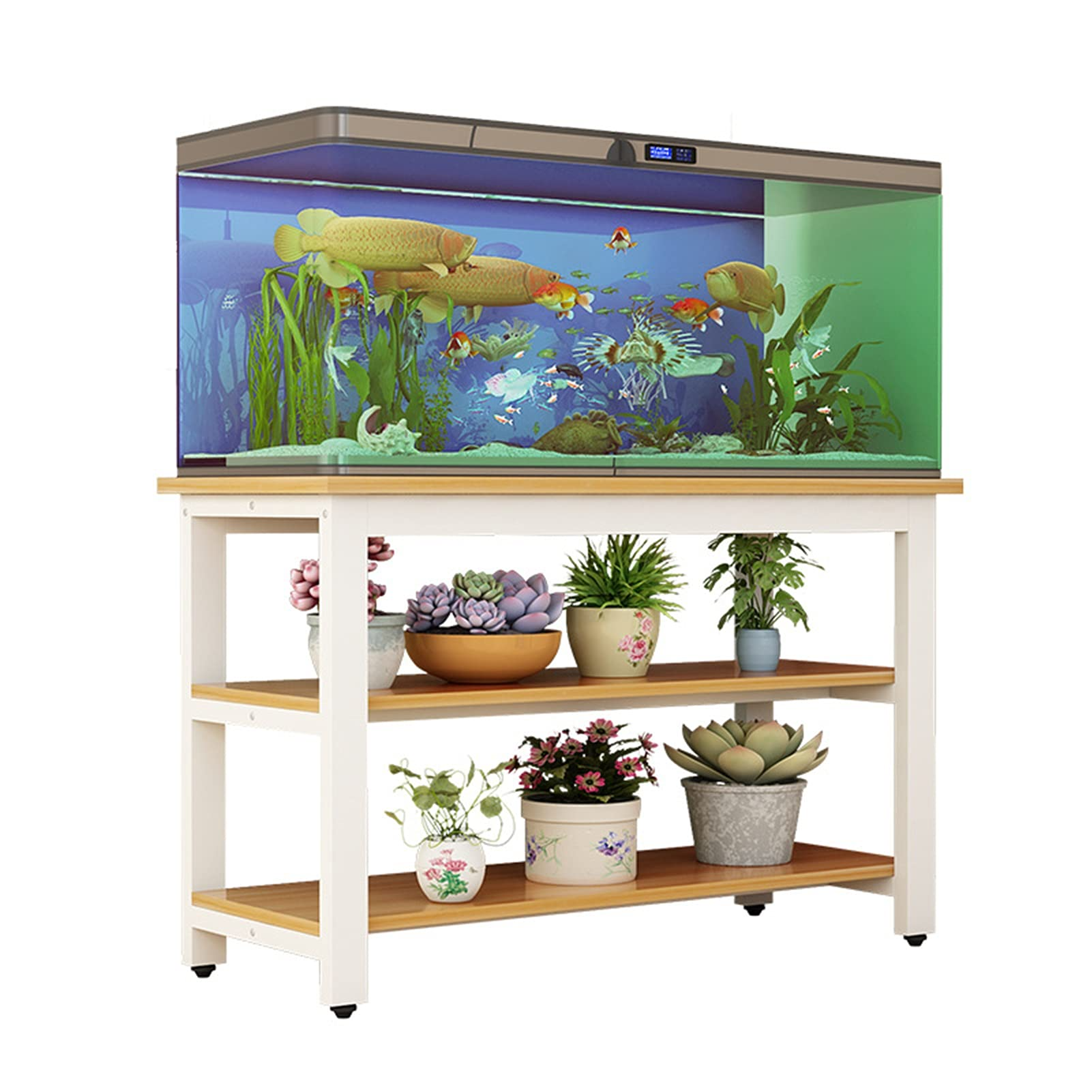【Pet】Aquarium Bracket Turtle Tank Rack Metal Base Steel Wood Fish Tank Bottom Cabinet Suitable For Fish Tank