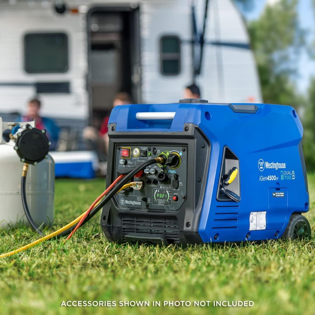 Westinghouse 4500 Watt Super Quiet Dual Fuel Portable Inverter Generator, Remote Electric Start, Gas & Propane Powered, RV Ready, CO Sensor, Parallel Capable